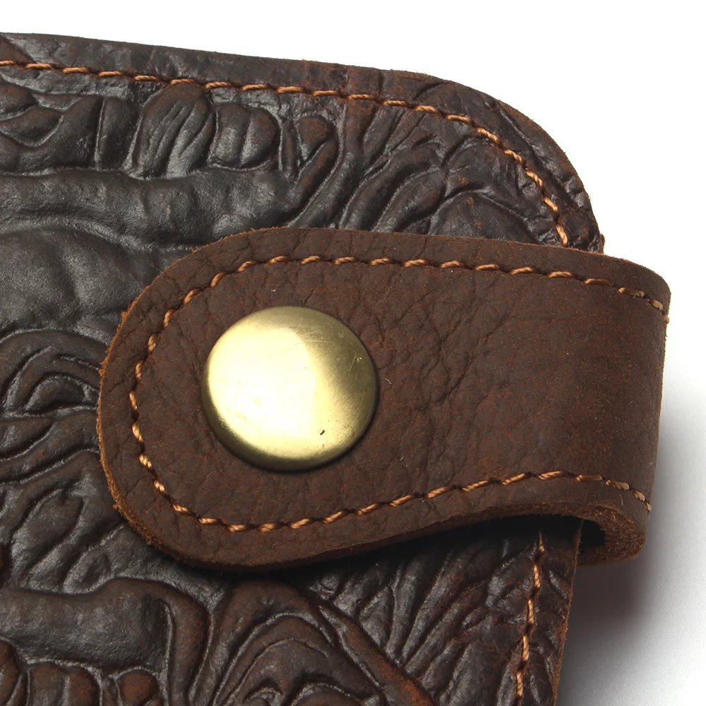 Мужской винтажный кошелек с цепочкой и пряжкой на ремне Длинный из 100%