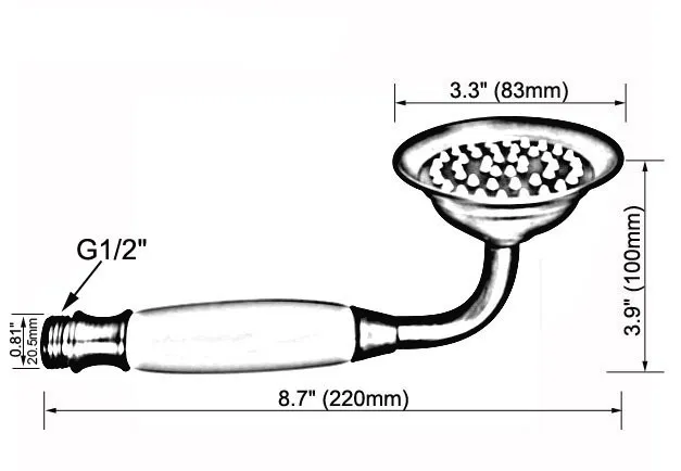 Латунный аксессуар для ванной комнаты с черным масляным напылением ручная Лейка