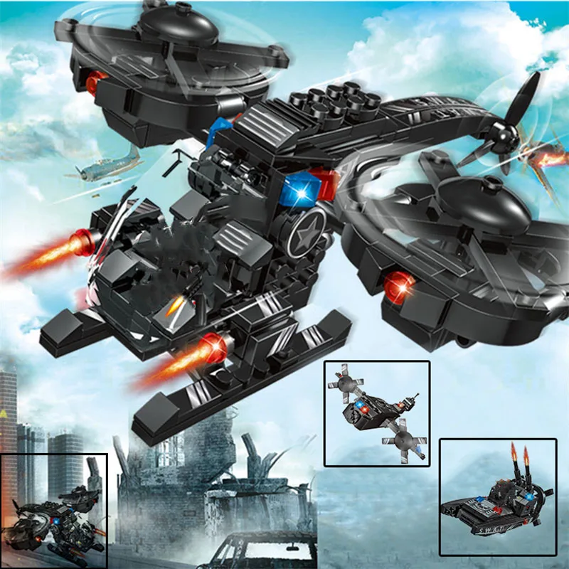 271 шт 3в1 специальный коммандос серии грузовик спецназ Солдат строительные блоки