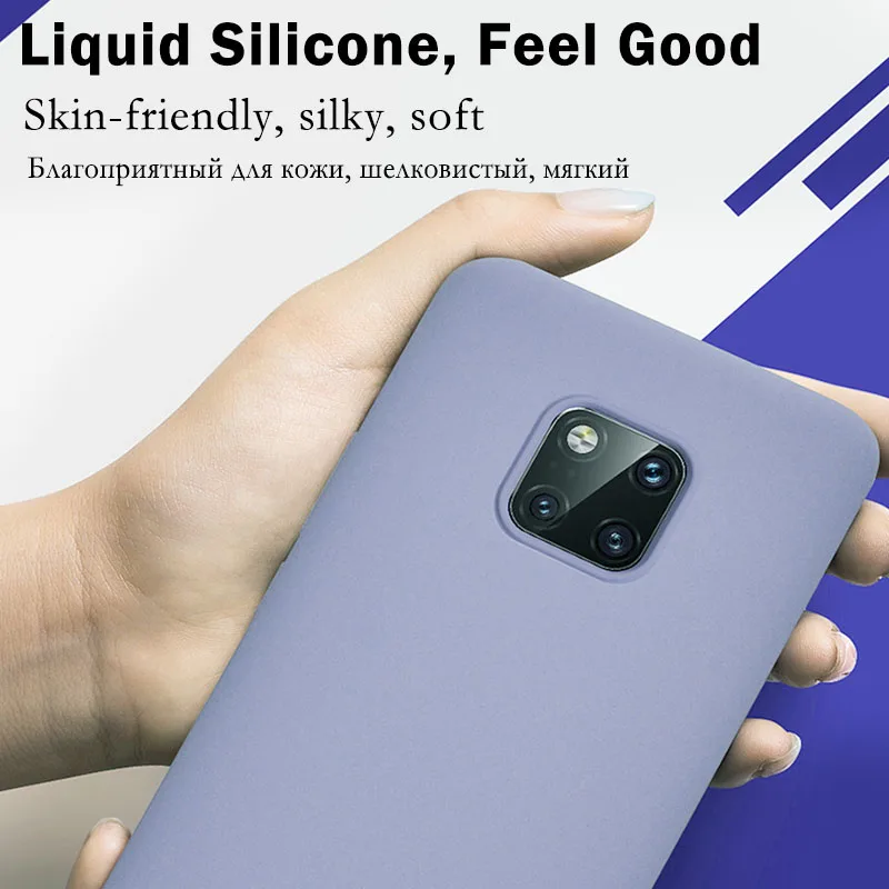 Жидкий Силиконовый противоударный чехол для Huawei P30 P40 Lite P20 Pro P Smart 2020 2019 защитный