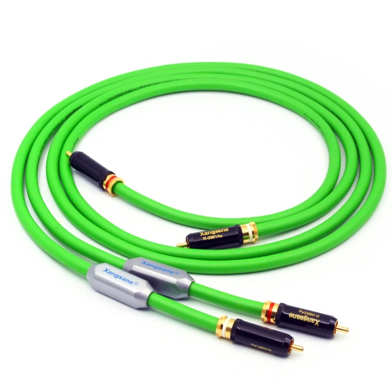

Audiophile RCA Cable OCC Silver Plated HiFi Audio Line Copper Plug Conenctor