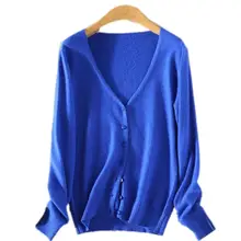 2020 Women's Cashmere Autumn Winter V-Neck Cardigan Sweater Wool Elastic Sweaters Slim Tight Bottoming Knitted Cardigans