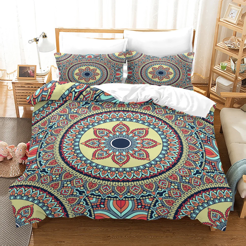 

Bohemia Bedding Set Duvet Cover For Adults Single Full Double Queen King Size Nordic Bed Cover Quilts Home Bedroom Decorations