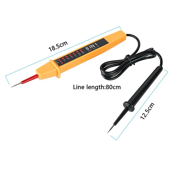 8 In 1 6-380V Voltage Tester Pen Polarity Current Tester Voltage AC/DC Tool xobw