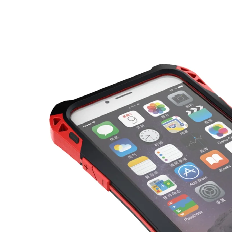 R-Just Full Body Case For iPhone 6S 6 Plus Shockproof Metal Armor Gorilla Glass Hybrid Cover Coque SE 5S 5 Phone |