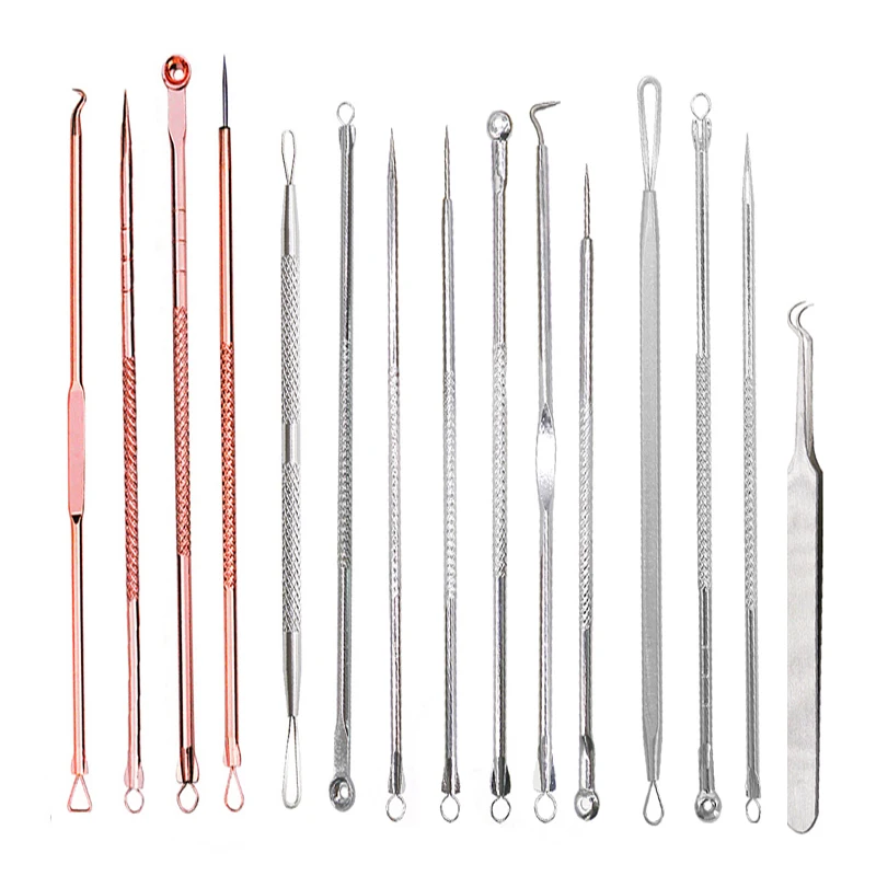 Иглы для удаления черных точек иглы прыщей и акне инструменты очистки лица