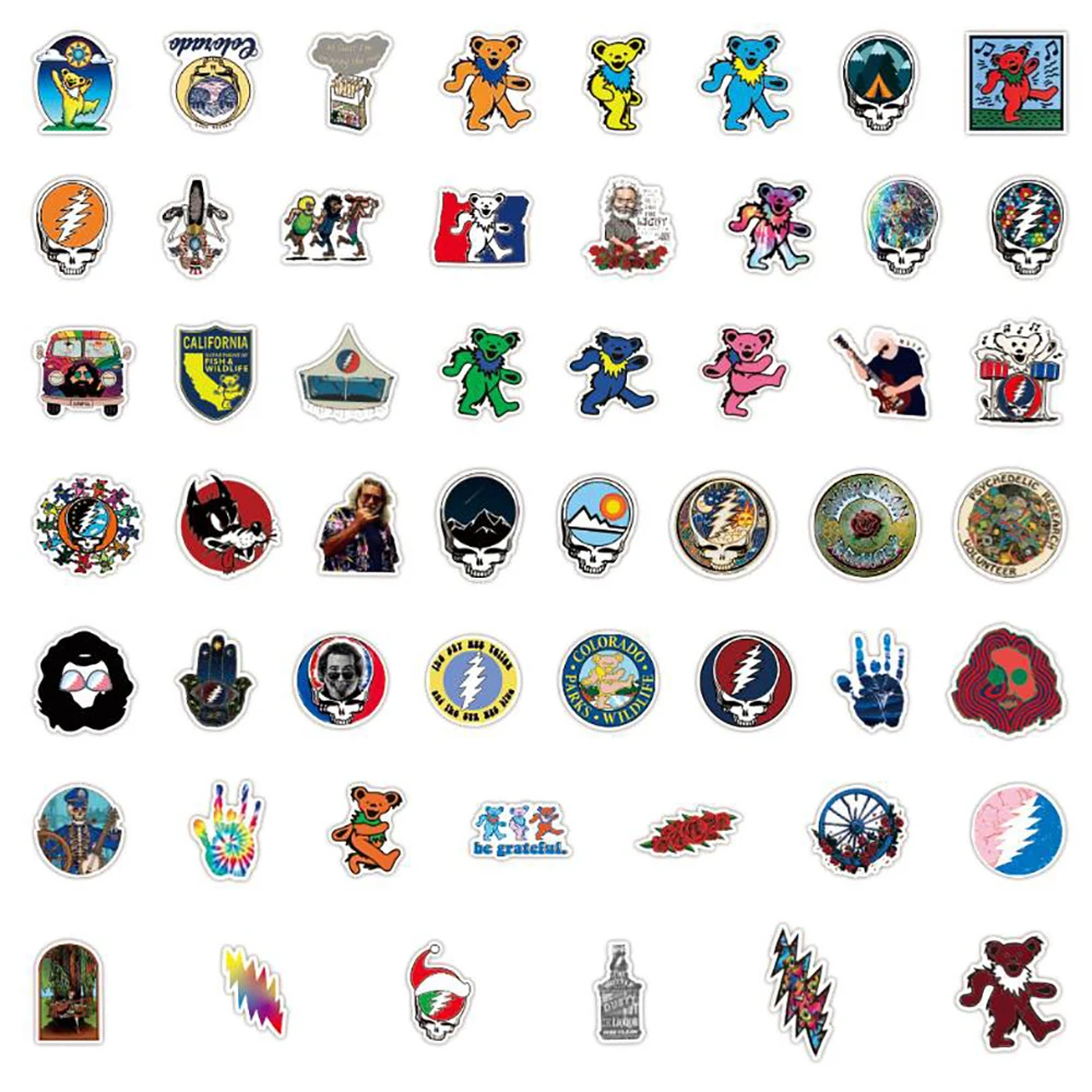 10/30/50PCS Rock Music Grateful Dead Cool Stickers DIY Car Bike Travel Luggage Phone Laptop Waterproof Classic Toy Decal Sticker images - 6