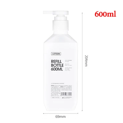 600ml white Портативный мыло бутылка жидкое мыло для рук Пресс бутылка Ванная комната гель для душа шампунь лосьон контейнер для хранения - Цвет: 600ml white