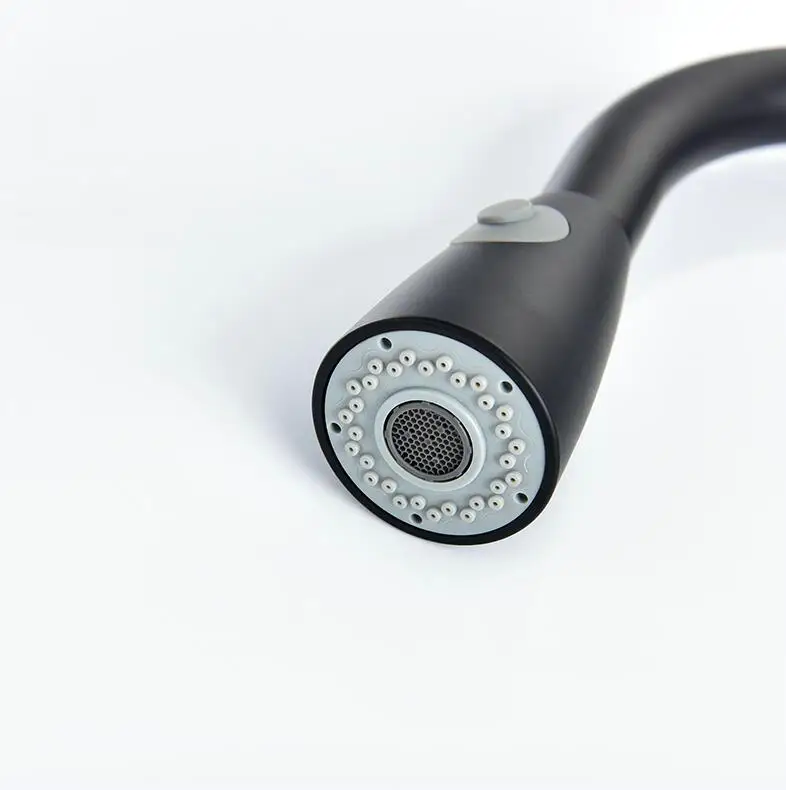 ABS Матовый никель/хром/черная раковина кухонный выдвижной кран двойной спрей