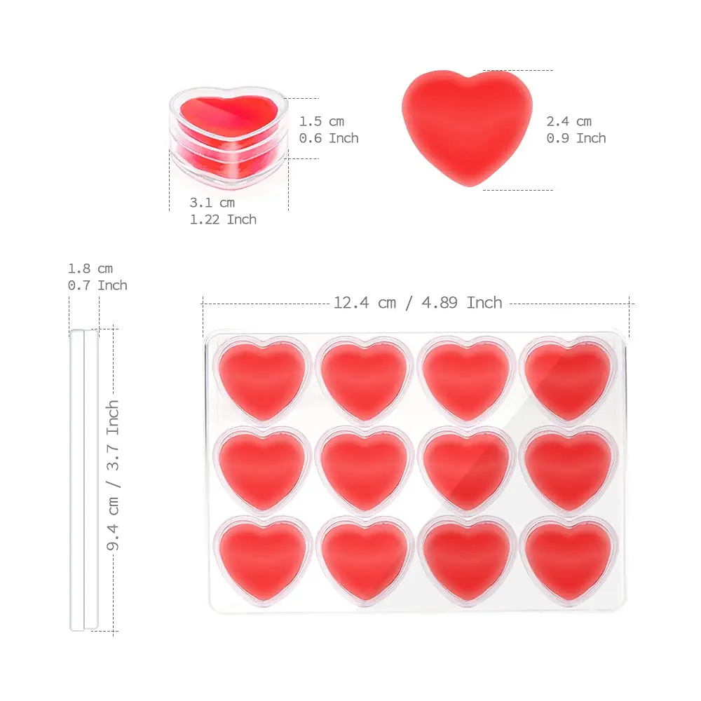 5/10/15/20Pcs Diamond Painting Heart-Shaped Wax Storage Case Craft Nail Art Tools Glue Clay for Embroidery Accessories | Дом и сад