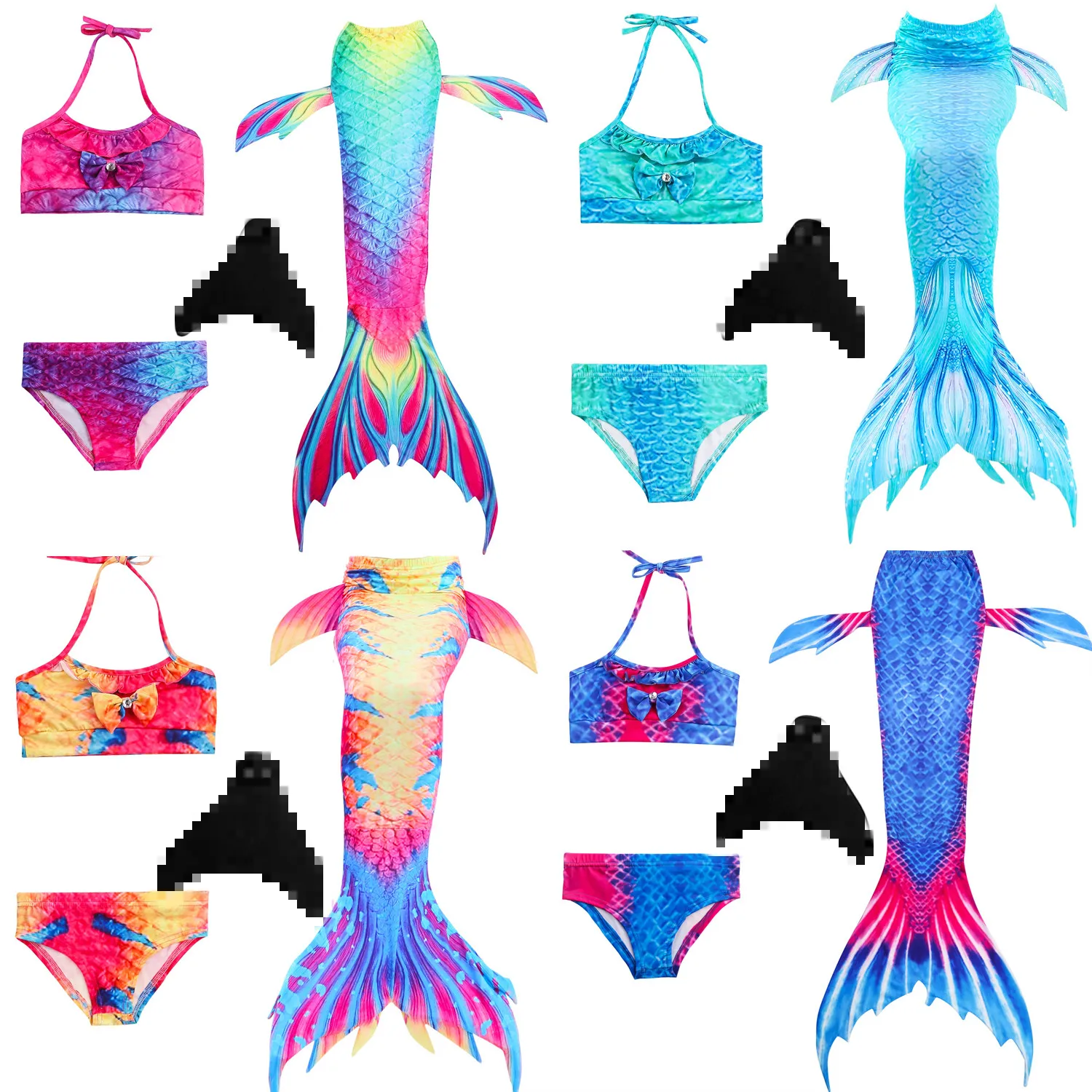 

Ariel Swimmable Mermaid Tail for Swimming Children Swimming Mermaid Tails With Monofin Fin Girls Kids Mermaid Cosplay Costume