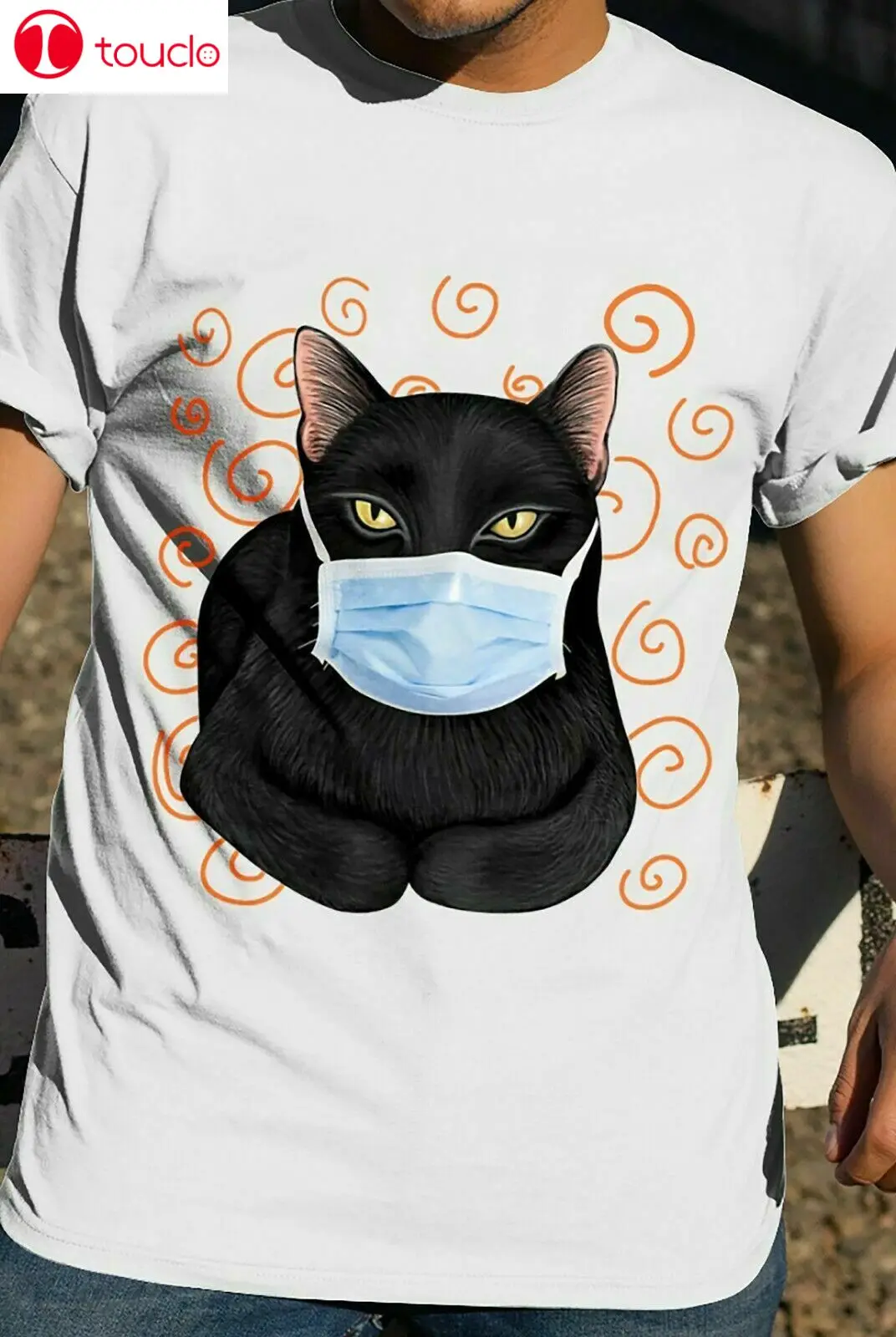 

Black Cat Masked - I Survived Toilet Paper Crisis Funny Tshirt 2020
