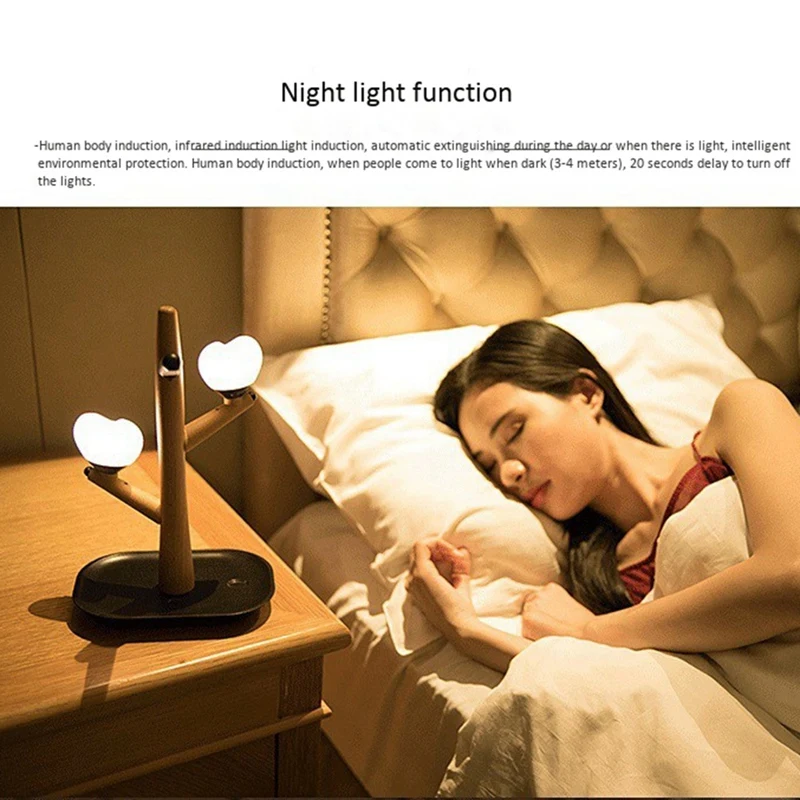 

LED Bixin Tree Night Light Sensor Induction Night Lamp Automatic Lighting Contact Switch Energy Save Smart Home