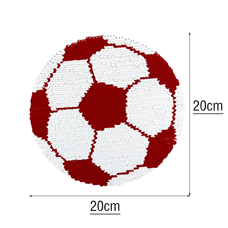 

embroidery sequins football patches for jackets,sequined reversal ball badges jeans,applique coats YXG-487