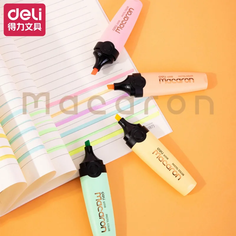 

Deli Highlighter Ink Pen Markers Inclined Head Fluorescent Pen Kids Graffiti Marker Pen Bullet Joural Stationery Supply 1 Pcs