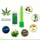 Экстракт семян конопли Minch, увлажняющий бальзам для губ, натуральный Конопляный бальзам для губ, губная помада с изменением цвета при температуре, стойкий Питательный Уход за губами