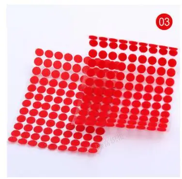 10mm red 50pair Сильный само липучками клейкая лента 10/15/20/25/30 мм липучками горошек Стикеры на застежке-липучке; цвет белый, черный; Круглый нейлон грудь лента 50P - Цвет: 10mm red 50pair