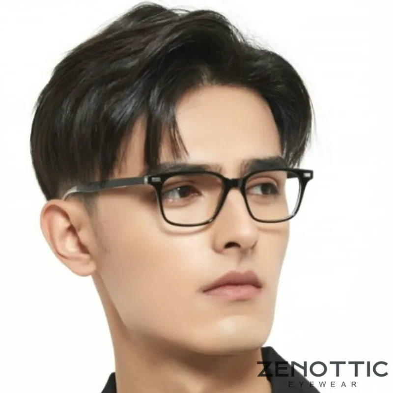 

ZENOTTIC Anti Blue Light Blocking Glasses Frame Men Square Optical Computer Gaming Eyewear Frame Myopia Prescription Eyeglasses