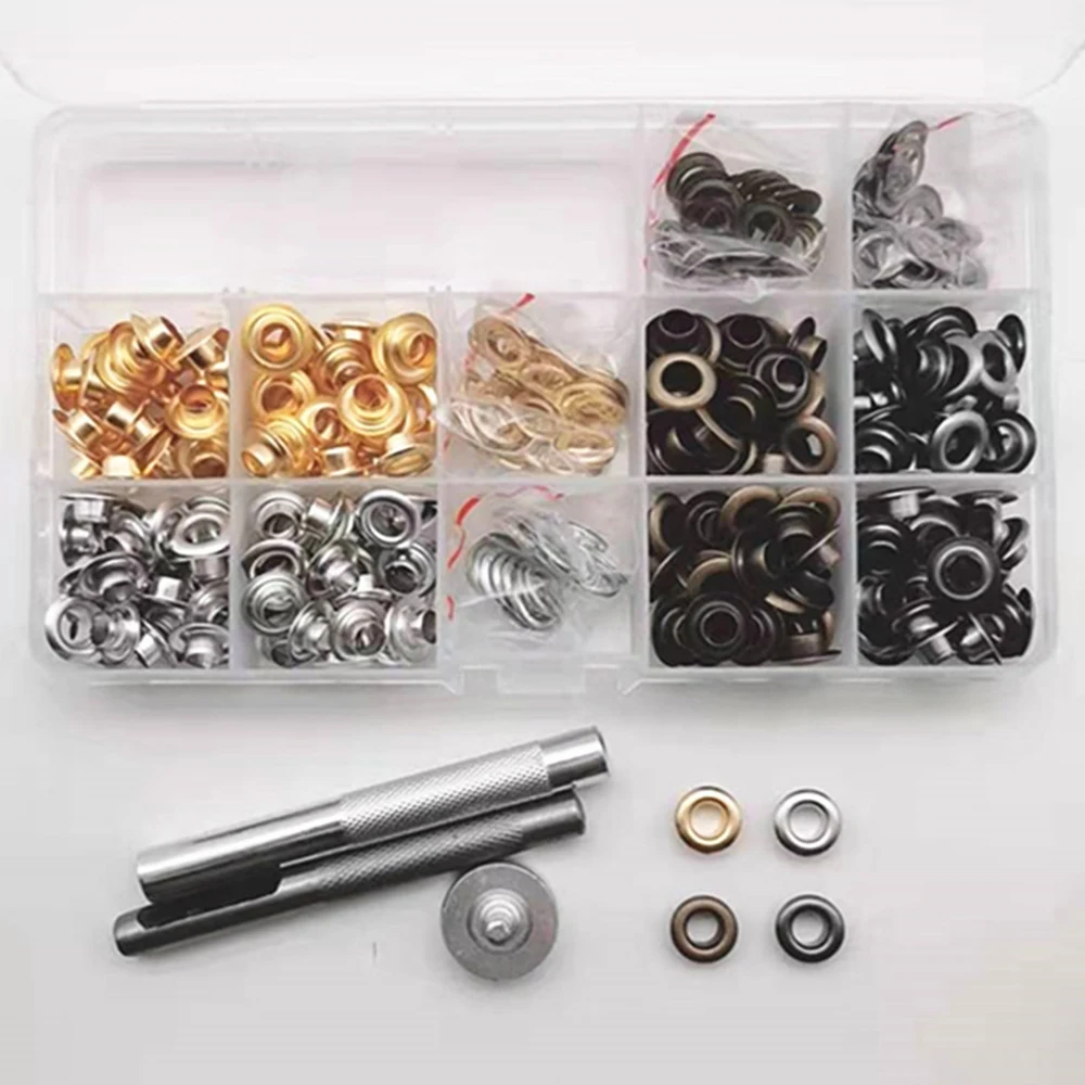 240 комплектов металлических люверсов с втулкой диаметром 6 мм для пряжки