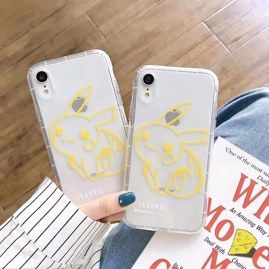 Чехол для телефона с изображением мультяшных карманных монстров Pokemons Pikachue iPhone XS