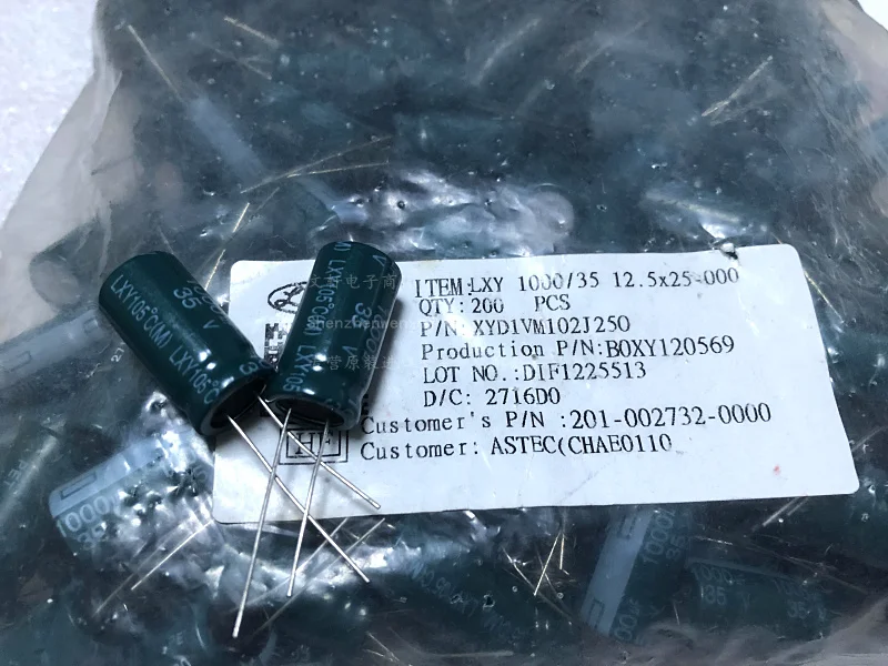 Набор оригинальных электролитических конденсаторов Lelon LXY серии 35v1000uf 100x25 35 в 12 5