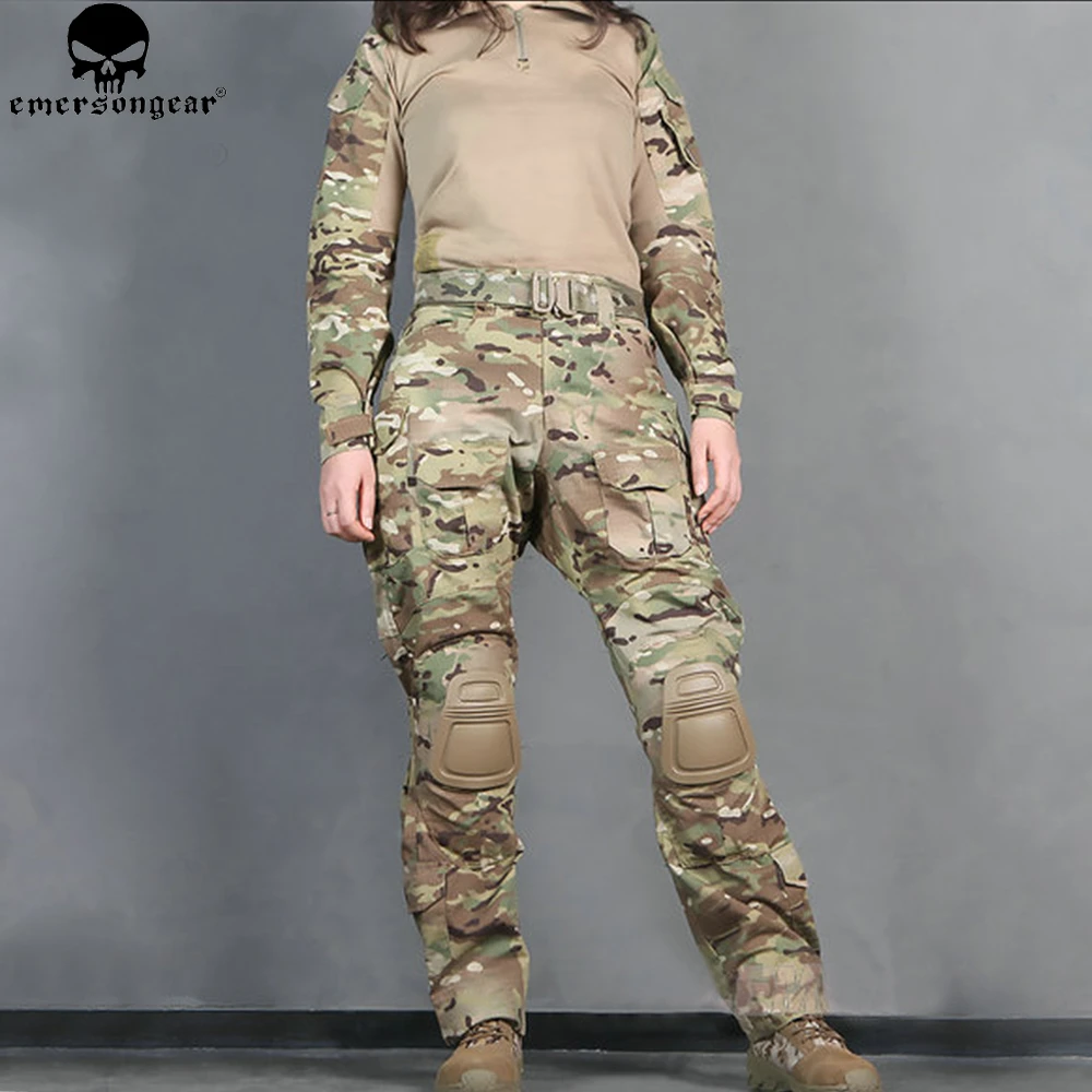 Emersongear тактическая женщина G3 боевая униформа брюки и рубашка страйкбол мультикам