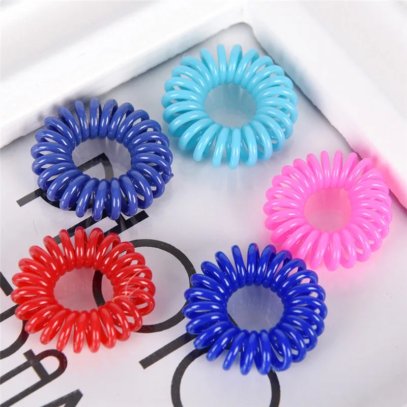 

10PCS Hair Ties Gum Telephone Wire Rubber Band Headwear Rope Spiral Shape Elastic Hair Bands Girls Hair Accessories
