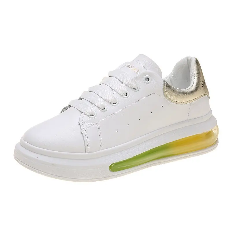 

Little white shoes women 2020 new wild sports thick-soled increased air cushion shoelaces men and women couple sponge