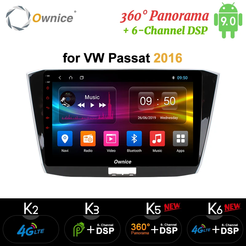 Ownice Android 9 0 Восьмиядерный автомобильный Радио dvd плеер GPS k3 k5 k6 для Volkswagen Passat 2013 2016 4G