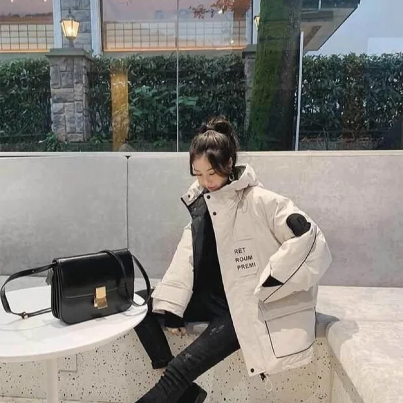 Зимняя куртка Timis Li Женская парка теплая Толстая хлопковая женское свободное