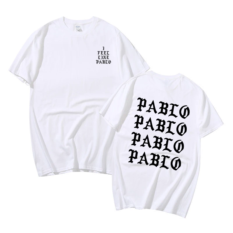 

2021 Kanye West Pablo T Shirt Men I Feel Like Paul Print Short Sleeves Season 3 T-Shirt Hip Hop Rapper Tee Tops