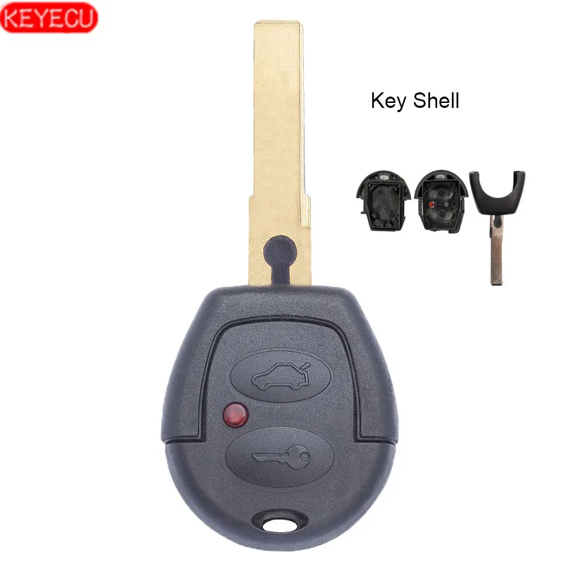 KEYECU дистанционного ключа автомобиля оболочки чехол Fob 2 кнопки для VW Volkswagen Polo Golf Passat Bora Jetta Sharan