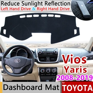 Для Toyota Vios Yaris Belta Soluna 2008  2019 XP90 XP150 Противоскользящий коврик на приборную панель солнцезащитный коврик для приборной панели автомобиля аксессуары коврик