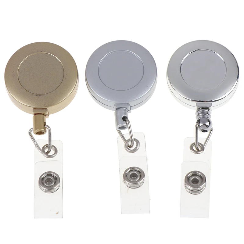 

1pc Plastic Badge Reel for Access Card, Retractable Chain for Work Card, Testificate ID IC Card Holder Reel
