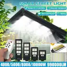 Светодиодный уличный фонарь на солнечной батарее, 40005000800010000 Вт, IP65, суперъяркий радар, Пассивный инфракрасный датчик движения, Уличный настенный светильник для сада, безопасности