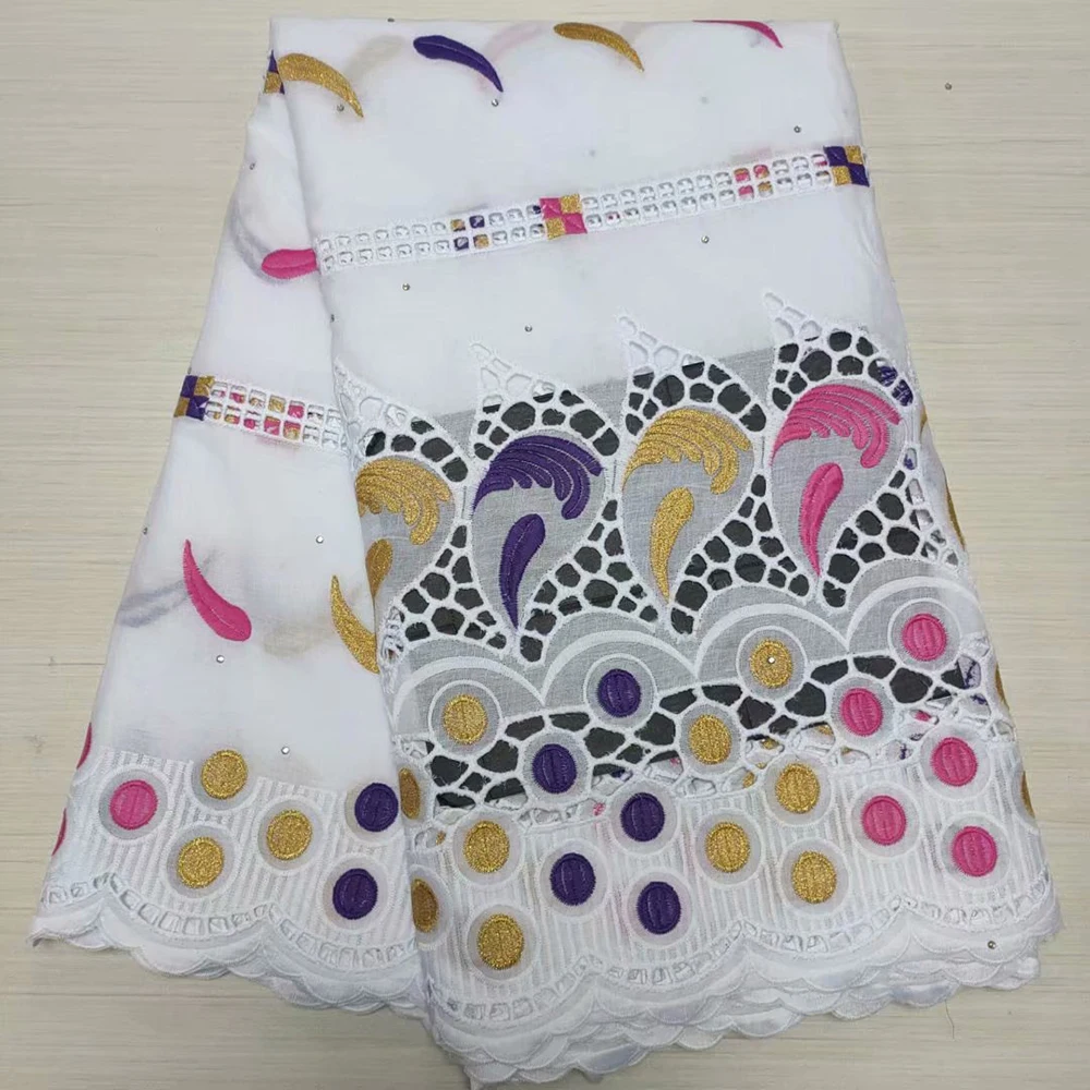 

Sinya 2021 High Quality African French Mesh Organza Tulle Guipure Embridery Stone Swiss Voile Cotton Laces Fabric In Switzerland