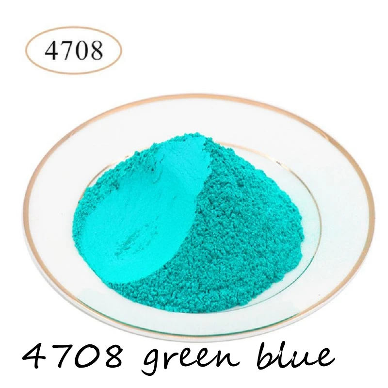 4708 зеленый синий цвет 50 г слюдяная пудра краска керамическая покрытие