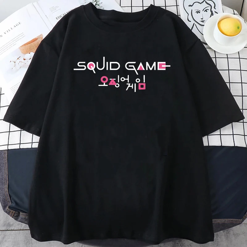 

Squid Print T Shirt Men Women Y2K Cartoon Print Shirt Fashion Casual Manga Cool Summer