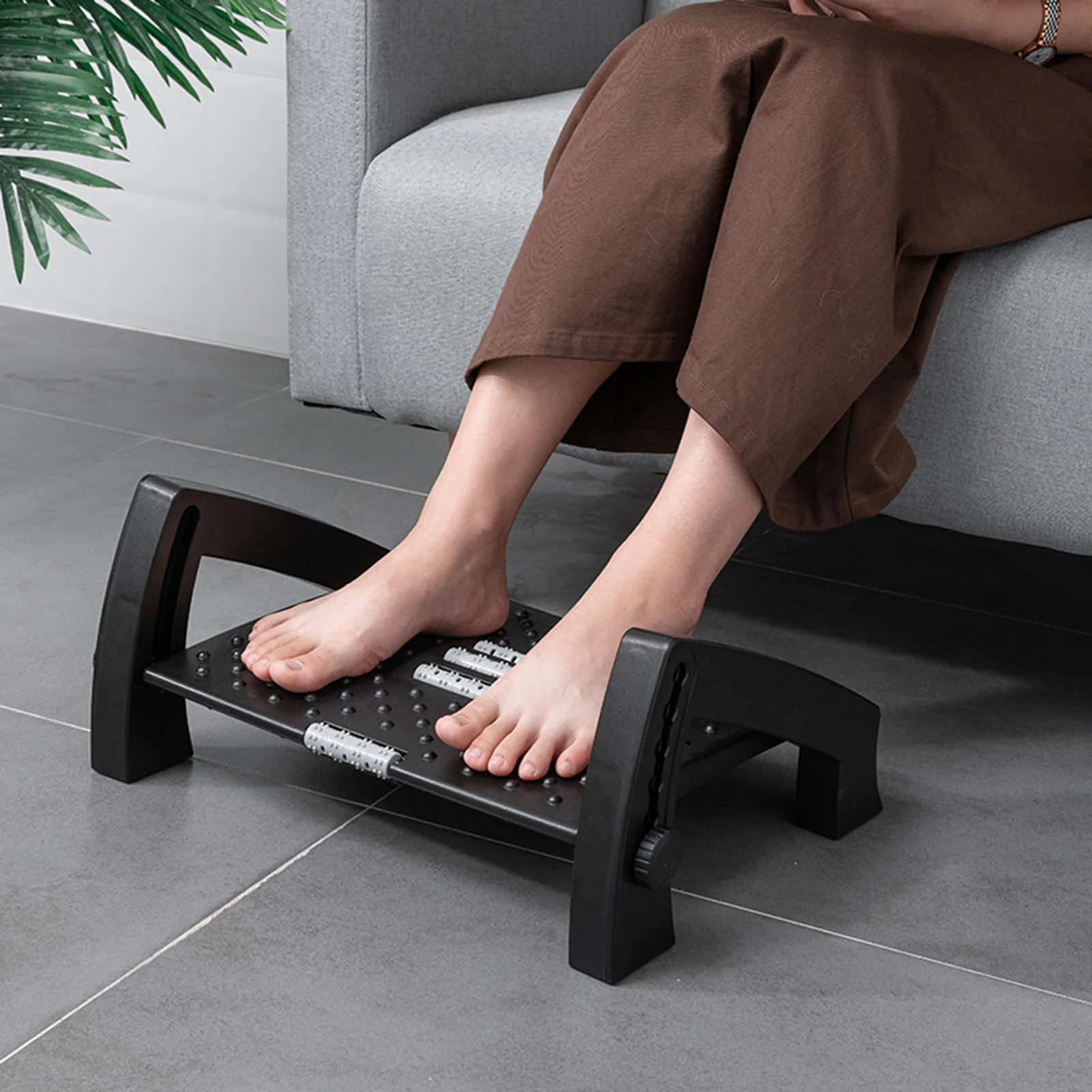 

Adjustable Ergonomic Foot Rest - under Desk Foot Rest for Improved Posture, Orthopedic Relief - Black