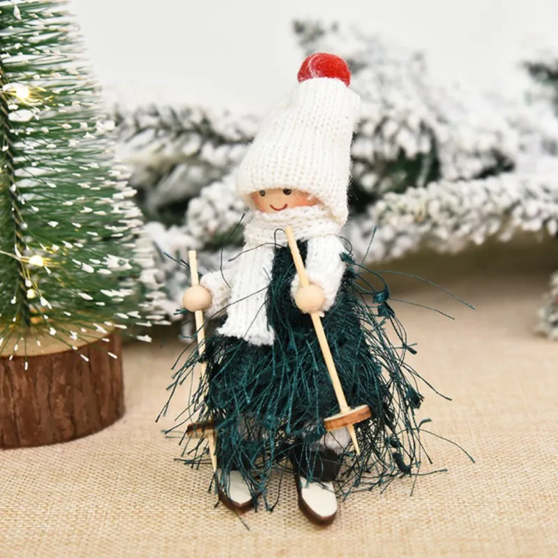 Рождественские уникальные куклы рождественские креативные милые деревянные