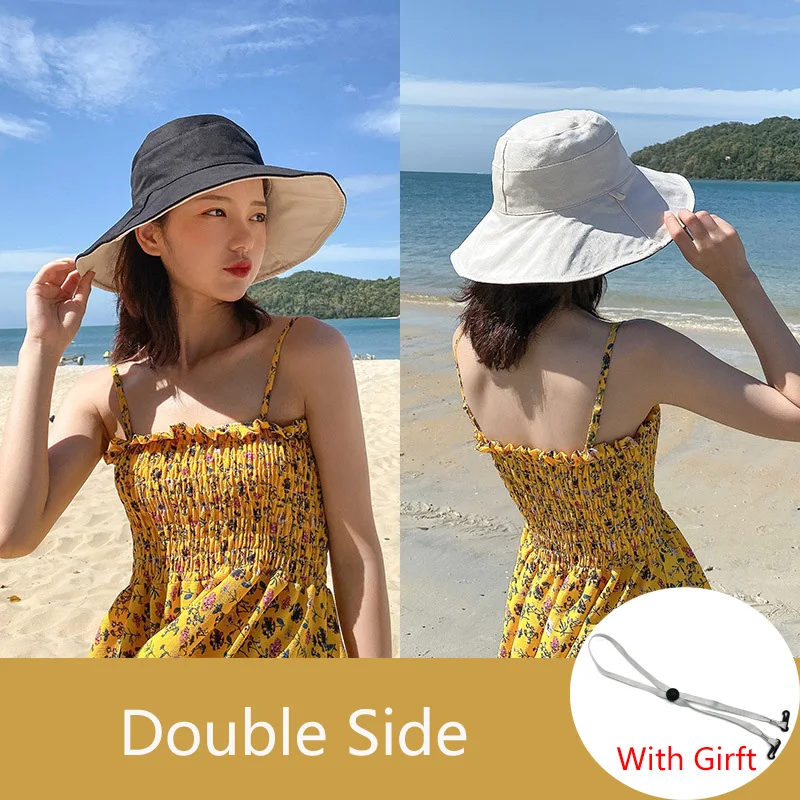 Шапка-бини для рыбалки Пляжная двухсторонняя в Корейском стиле | Аксессуары