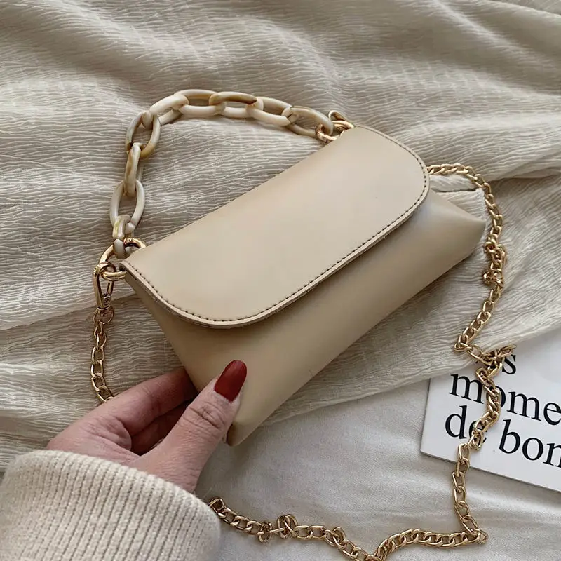 

Mini Chain Square Bag Female 2020 New Korean Style All-match Messenger Bag High-End French Non-Mainstream Fashion Shoulder Bag