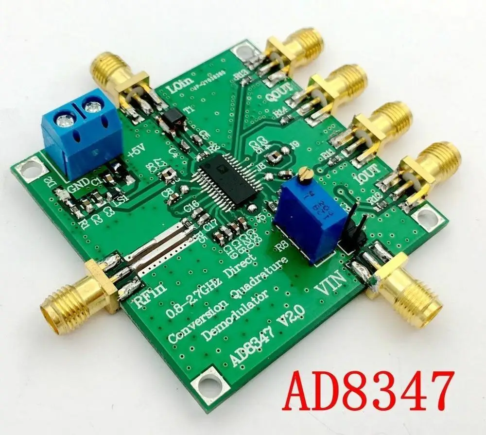 Dyкб AD8347 800 МГц до 2 7 ГГц широкополосный Quadrature IQ demodulator RF для HAM радио