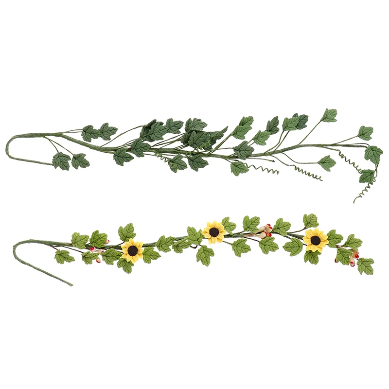 1/12 кукольный домик DIY Миниатюрный цветок кукольный дом Миниатюрный цветок Виноградная лоза цветы ручной работы глина красочные милые скалолазание Роза ваттл