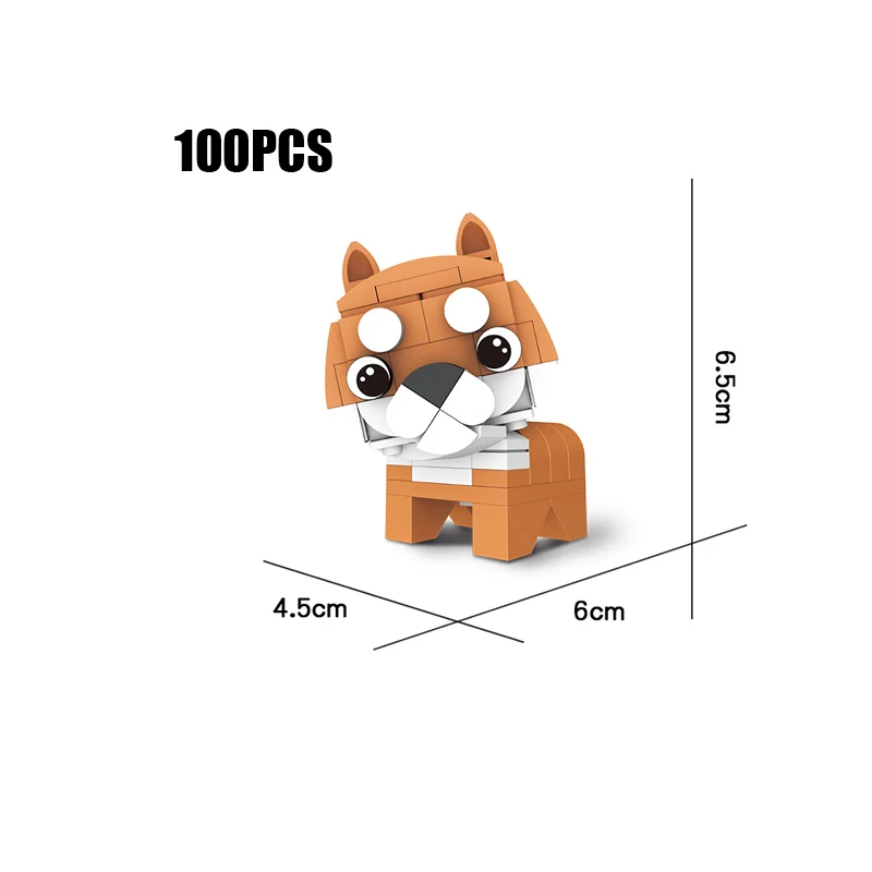 Большая распродажа 100 + шт. строительных блоков с животными милая мультяшная