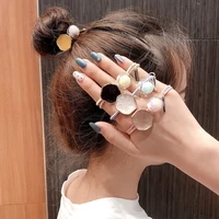 woman girls sweet candy colors round hair ties girls scrunchies ponytail holders rubber band hair accessories elastic hiarband