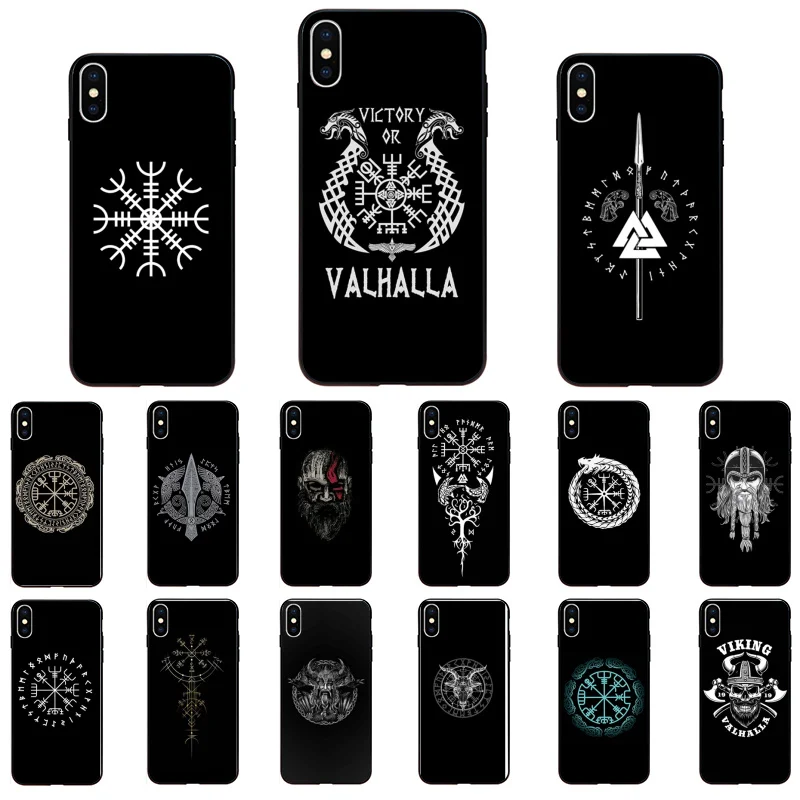 

Viking Vegvisir Odin Nordic Phone Case for iphone 13 12 11 Pro Max Case For iPhone 12mini XS MAX X XR SE2 8 7 PlusCase