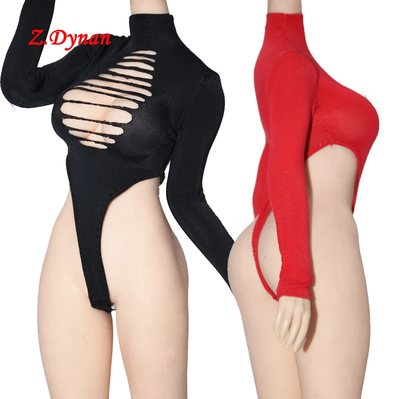 

Jiaou doll 1/6 Female soldier Clothes white low-cut bodysuit pink High collar swimsuit for 12" Action Figures TBLeague toys S38