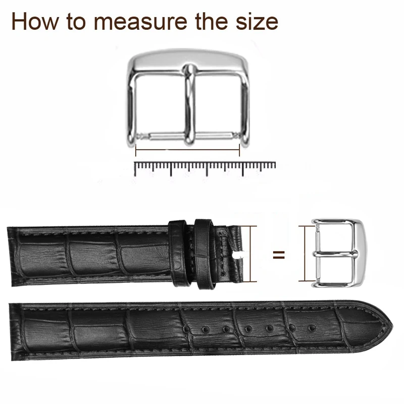 Средней матовости Нержавеющая сталь Пряжка для часов 10 мм 12 14 16 18 мм/20 мм/22