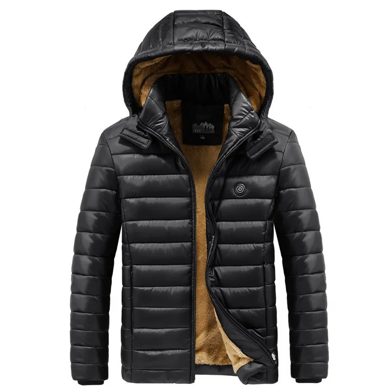 

Plus Velvet Winter Parkas Men 2020 New Thick Casual Warm Hooded Waterproof Mens Jacket Coats Striped Hat Detachable Hoodies